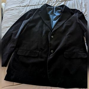 Vintage disco big and tall 2xl xxl velvet ALFANI blazer black 80s 70s style